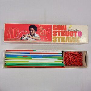 Construct-O Straws 1976 Vintage Building Set by Parker Brothers